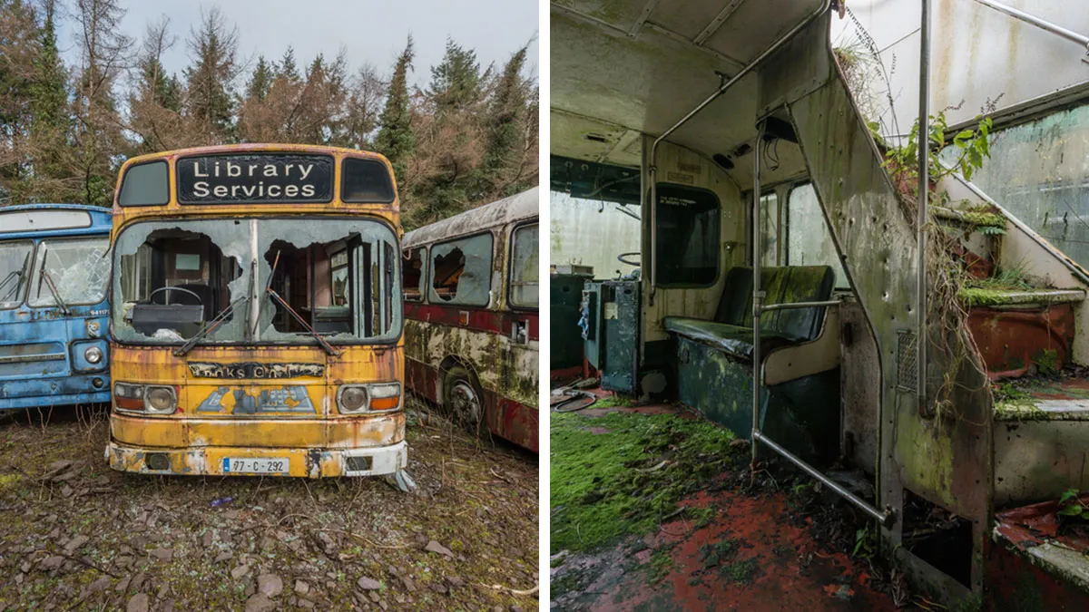 34 Photos That I Took Of Abandoned Buses Meant To Be Used For An Irish Bus Museum