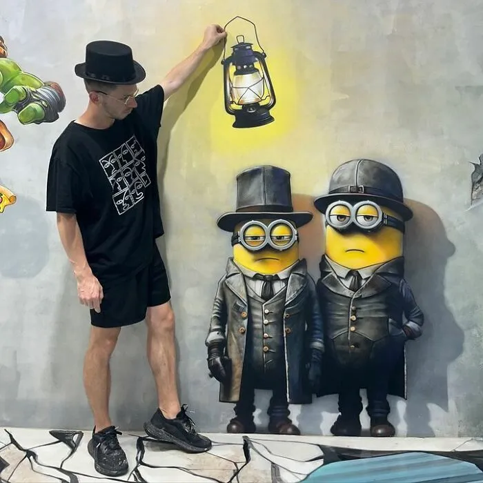 This Artist’s Giant Graffiti Canvases Bring Pop Culture Icons, Animals And Many Other Things To Life (18 Pics)