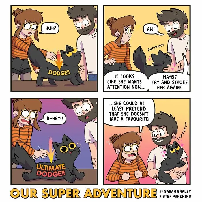 20 Hilariously Relatable Comics By Sarah Graley About Life With Her Husband And Four Cats (New Pics)