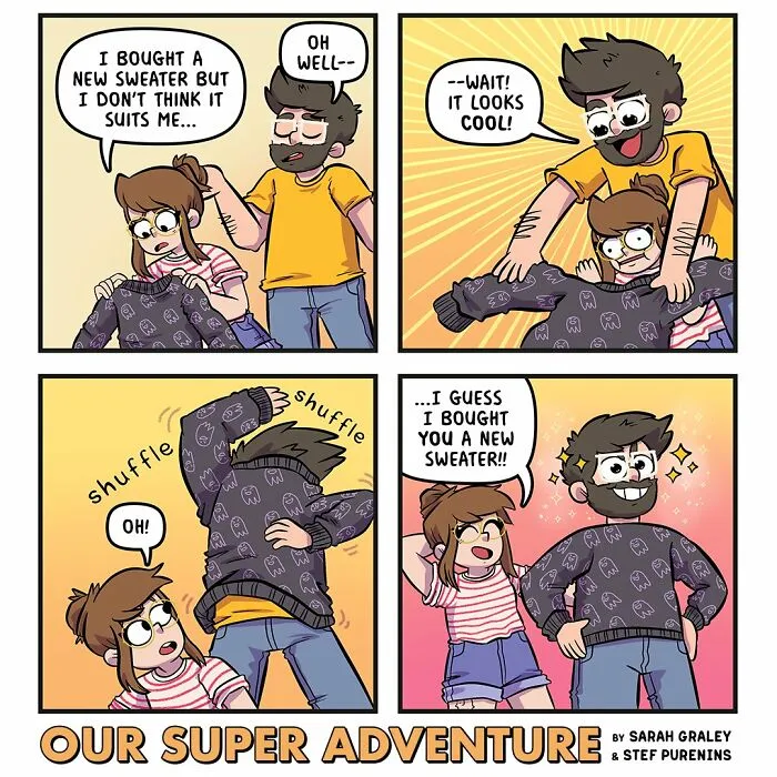 20 Hilariously Relatable Comics By Sarah Graley About Life With Her Husband And Four Cats (New Pics)