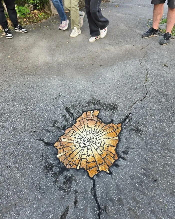 Artist Mends Cracked Sidewalks, Potholes, And Buildings Using Vibrant Mosaics (30 New Pics)
