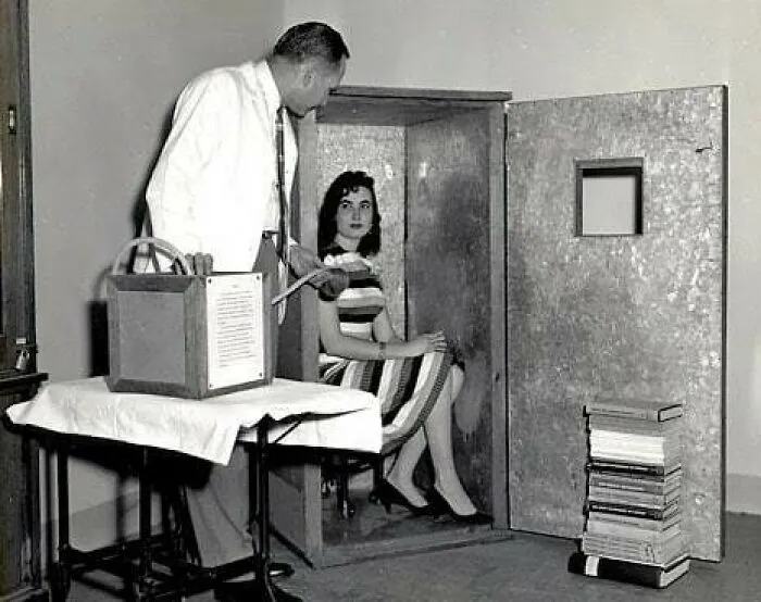 Orgone Accumulator, A Device Sold In The 1950s To Allow A Person Sitting Inside To Attract Orgone, A Massless 'Healing Energy'