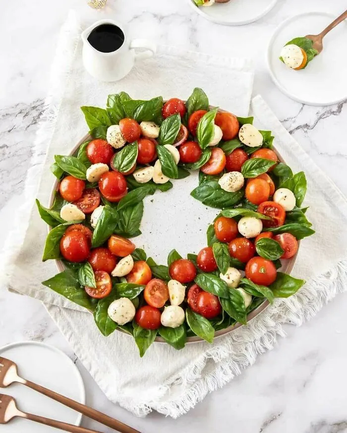 Caprese Christmas Wreath