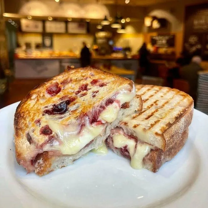 Introducing The Next In Our Festive Range, The Brie, Bacon And Cranberry Toastie. Brie’s Creamy Texture And Mild, Buttery Flavour Contrasts With The Crispy Saltiness Of The Bacon