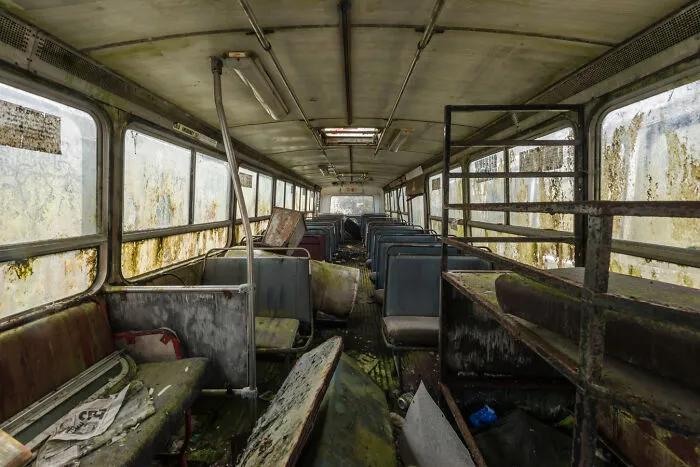 34 Photos That I Took Of Abandoned Buses Meant To Be Used For An Irish Bus Museum