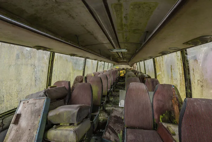 34 Photos That I Took Of Abandoned Buses Meant To Be Used For An Irish Bus Museum