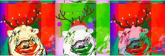 I Made A Moo Deng Inspired Pop Icon Holiday Celebration (10 Pics)