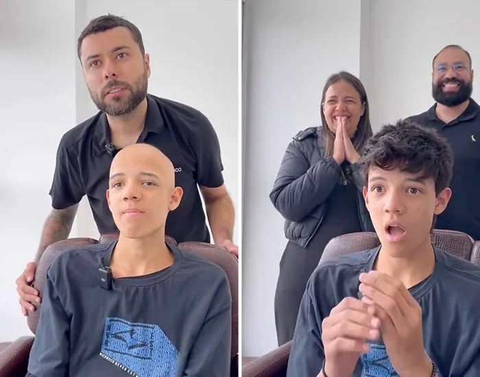 Heartwarming Transformations: 20 Pictures Of Kids Receiving Hair Prosthetics From This Barber
