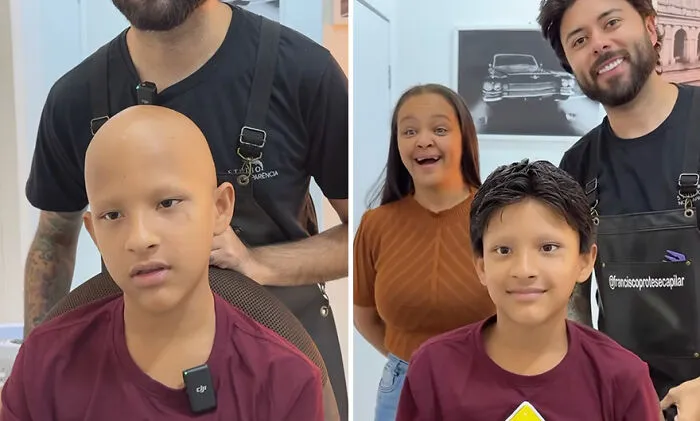 Heartwarming Transformations: 20 Pictures Of Kids Receiving Hair Prosthetics From This Barber