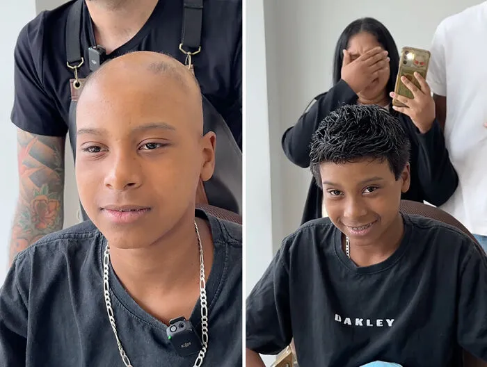 Heartwarming Transformations: 20 Pictures Of Kids Receiving Hair Prosthetics From This Barber