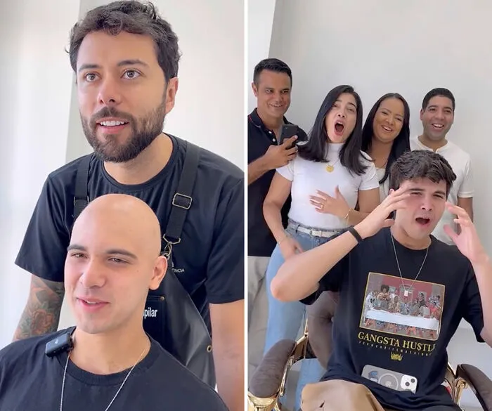 Heartwarming Transformations: 20 Pictures Of Kids Receiving Hair Prosthetics From This Barber
