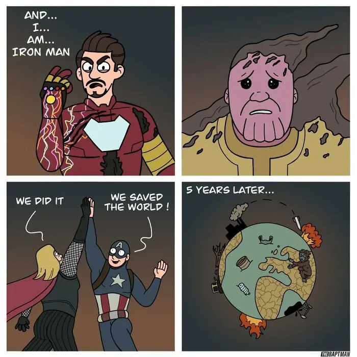 30 Thought-Provoking Comics By Baptiste Drausin Blending Pop Culture And Ecology