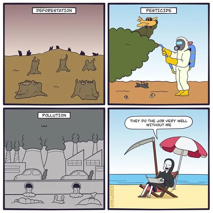 30 Thought-Provoking Comics By Baptiste Drausin Blending Pop Culture And Ecology