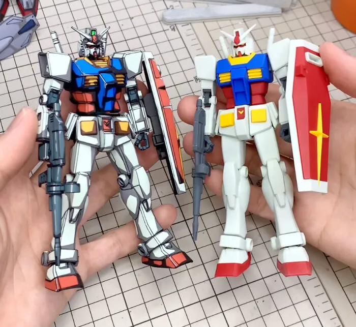 Artist Paints Over Gundam Action Figures To Make Them Look Like They’ve Stepped Straight Out Of An Anime (17 Pics)