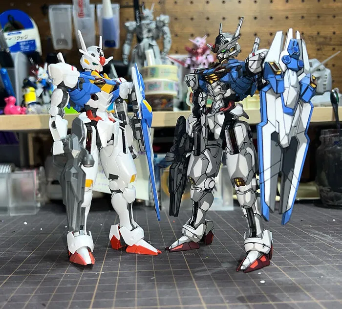 Artist Paints Over Gundam Action Figures To Make Them Look Like They’ve Stepped Straight Out Of An Anime (17 Pics)
