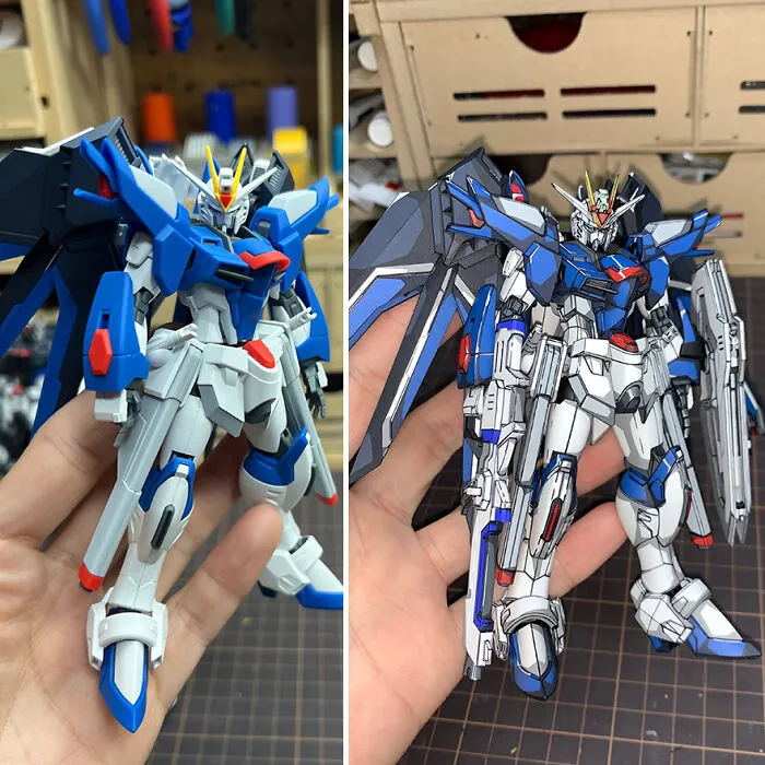 Artist Paints Over Gundam Action Figures To Make Them Look Like They’ve Stepped Straight Out Of An Anime (17 Pics)