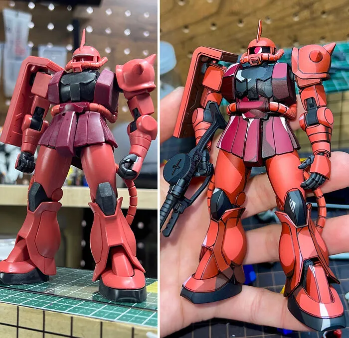 Artist Paints Over Gundam Action Figures To Make Them Look Like They’ve Stepped Straight Out Of An Anime (17 Pics)