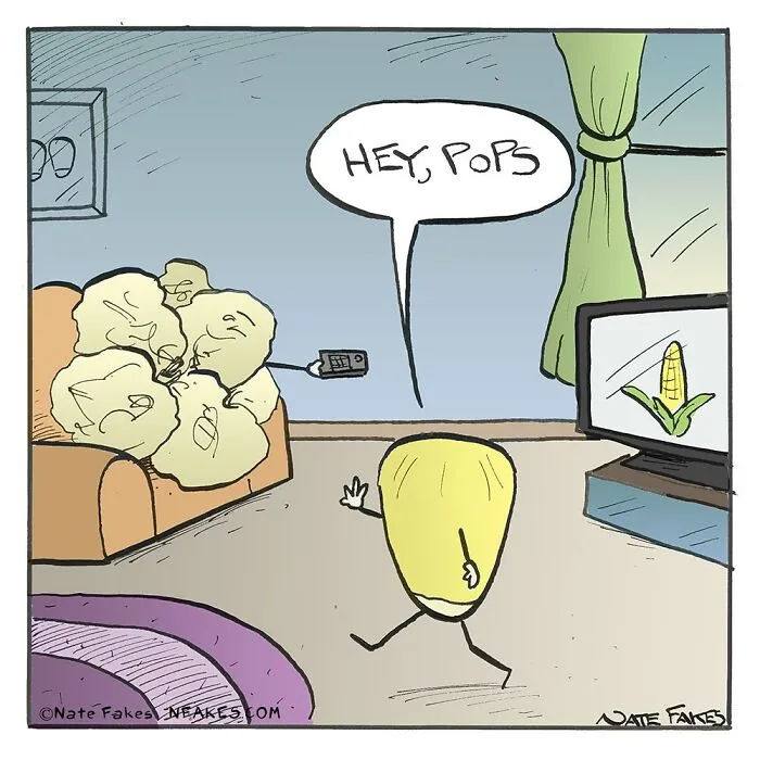 30 Fun And Flavorful One-Panel Comics By Nate Fakes For Hungry Minds