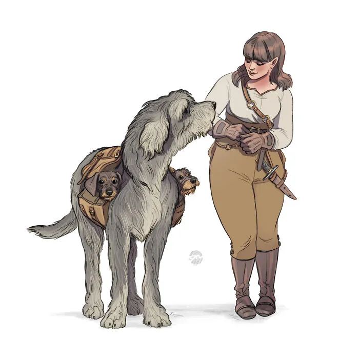 My 30 Illustrations Showcasing The Unique Bonds Between Characters And Creatures