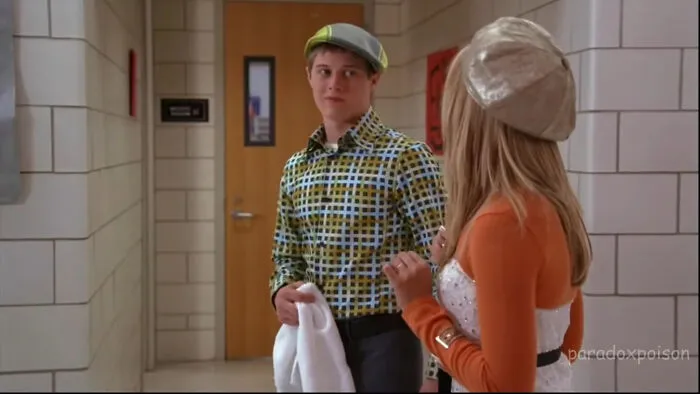 Ryan and Sharpay from "High School Musical", relating to the theme of justified 'bad guys' in a story.