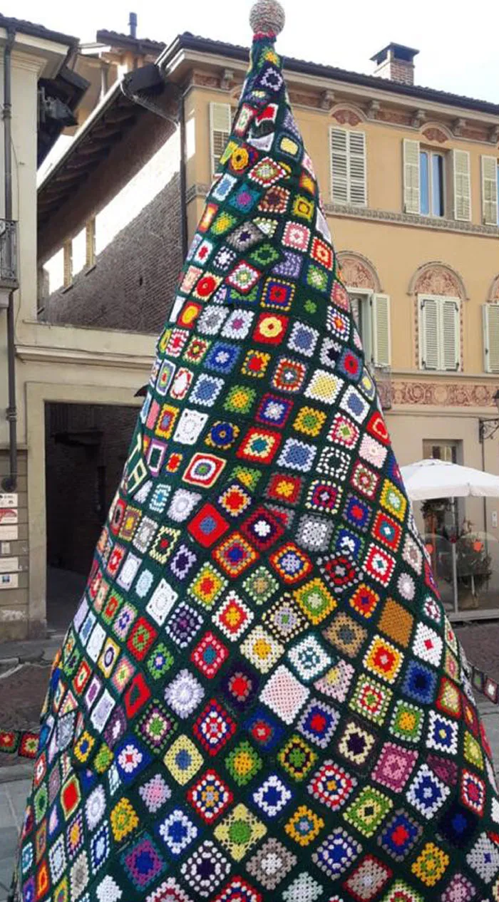 This Christmas Tree Has Been Created By A Group Of Elderly Women From A Community In My Village. It's Displayed In Our Central Square