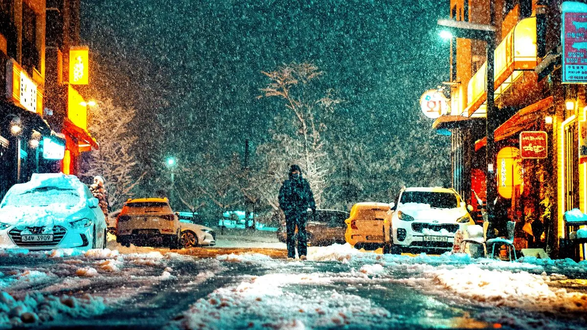 A Snowy Night In Korea