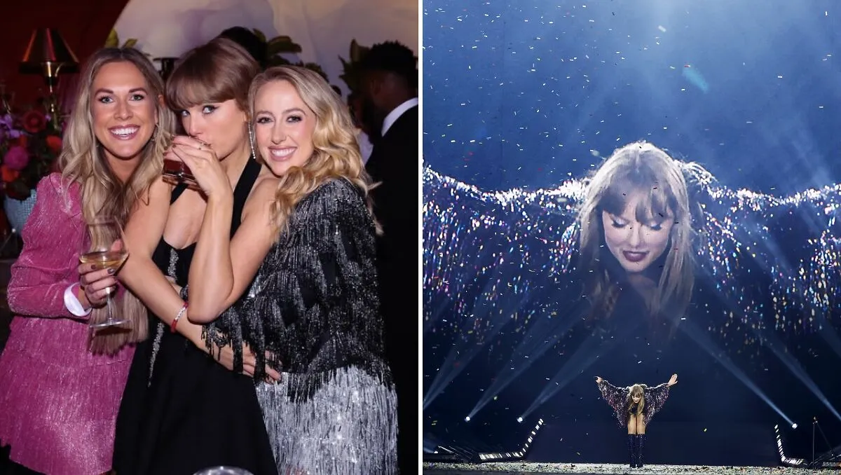 Taylor Swift's "Blurred" Ring Finger In Wrap Party Pics Sparks More Travis Kelce Engagement Rumors