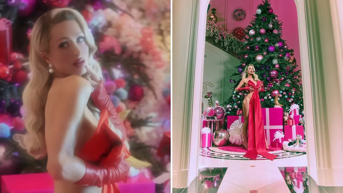 "Inappropriate": Paris Hilton Slammed For Wearing Nothing But A Bow For Christmas