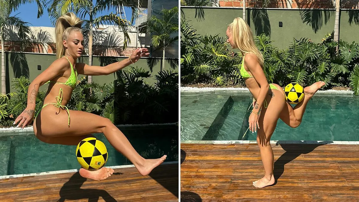 "World's Sexiest Footballer" Alisha Lehmann Shows Off Her Skills On The Beach In The Maldives