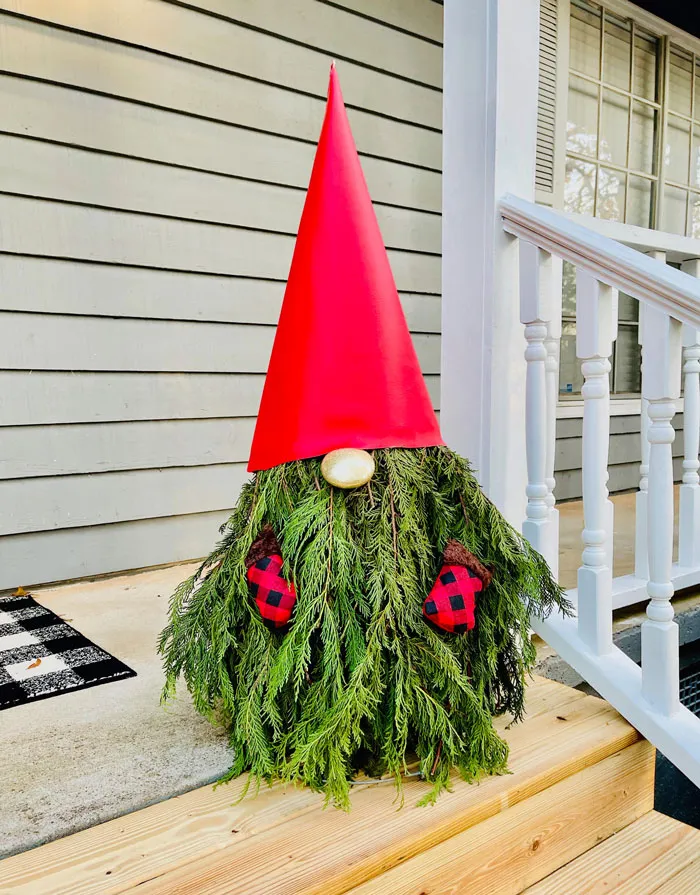 Made A Christmas Gnome And Just Laugh Every Time I See It. This Little Guy Definitely Brought Some Holiday Cheer Here