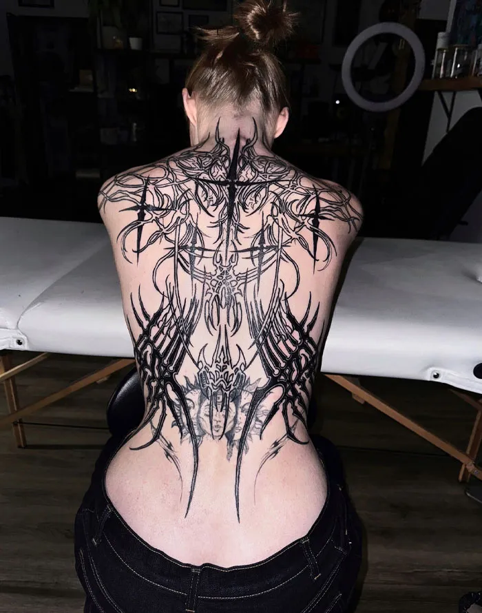 Fascinating Full-Back Tattoo