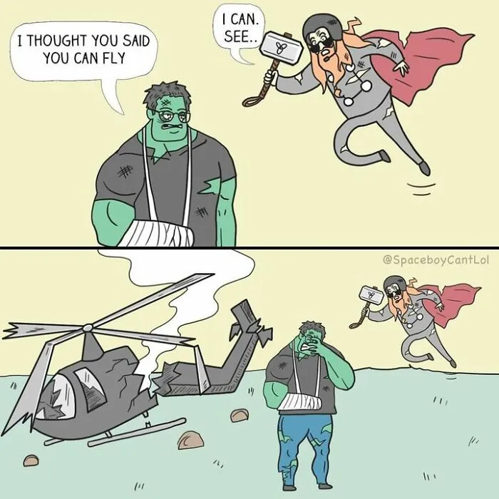 28 Funny Superhero Comics With Unexpected Endings That Range From Cute To Dark Humor (New Pics)