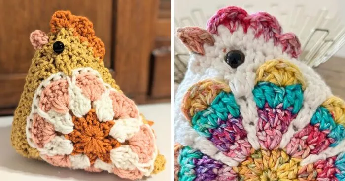 11 Creative Ideas To Transform Granny Squares Into Adorable Christmas Chicks Ornaments
