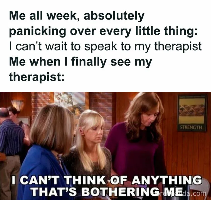 “Welcome To The Worst Of Both Worlds”: 80 Hilariously Spot-On Therapy Memes