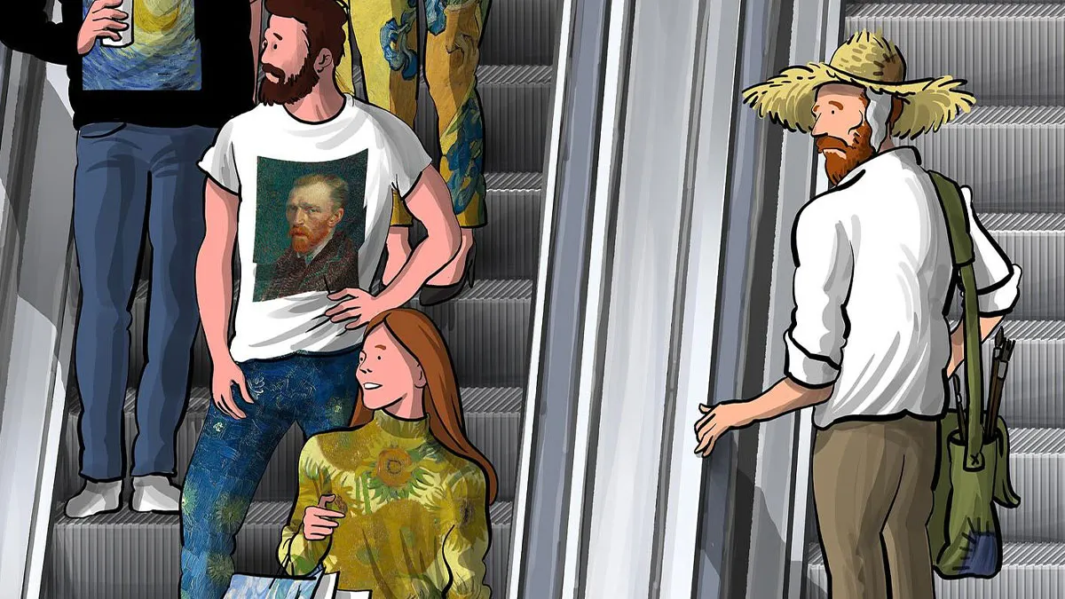 Vincent Van Gogh Meets Modern Day: 30 Colorful Illustrations By Alireza Karimi Moghaddam