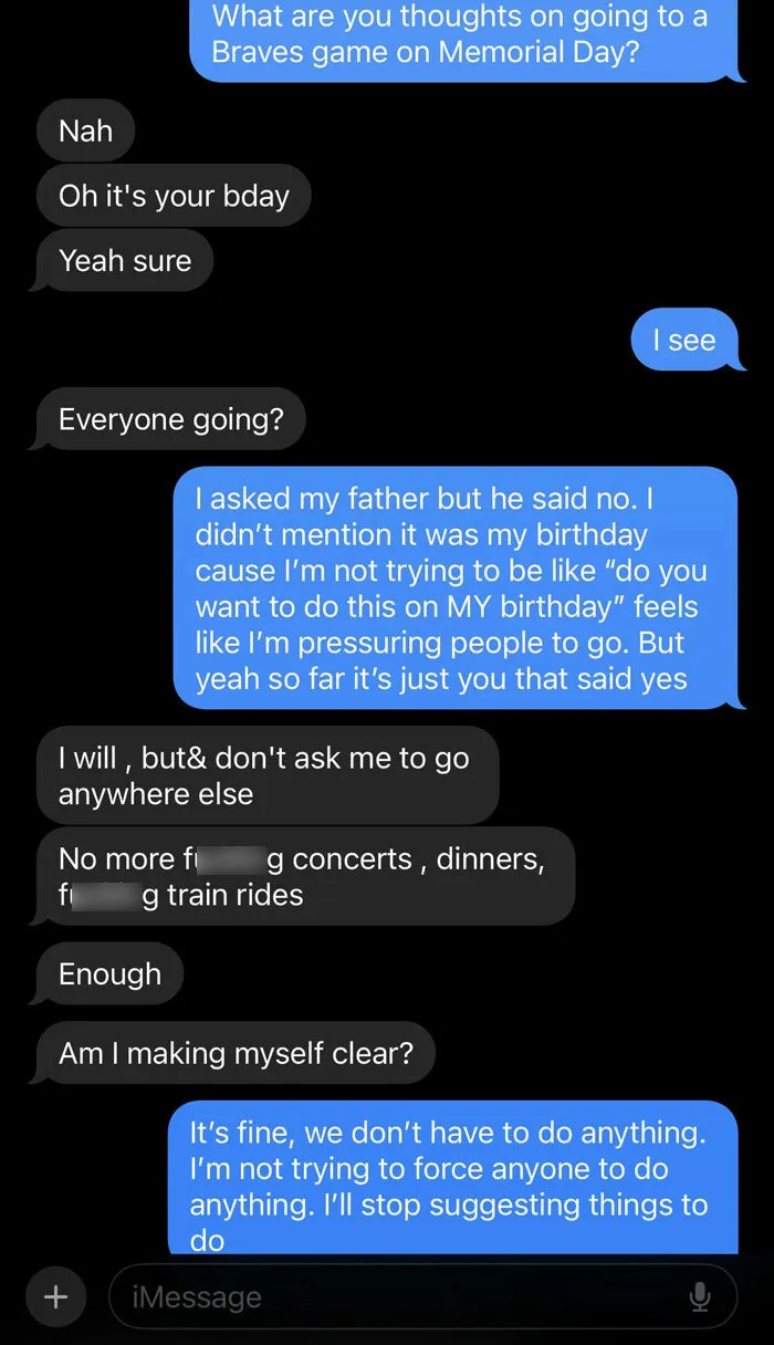Just Trying To Make Plans For My Birthday With My Step Dad