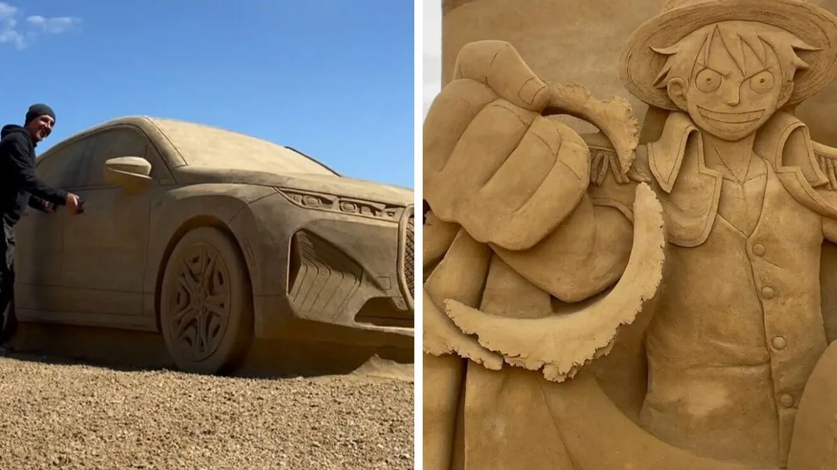 26 Sand Sculptures By This Italian Artist That Blend Architecture, Nature, And Pop Culture