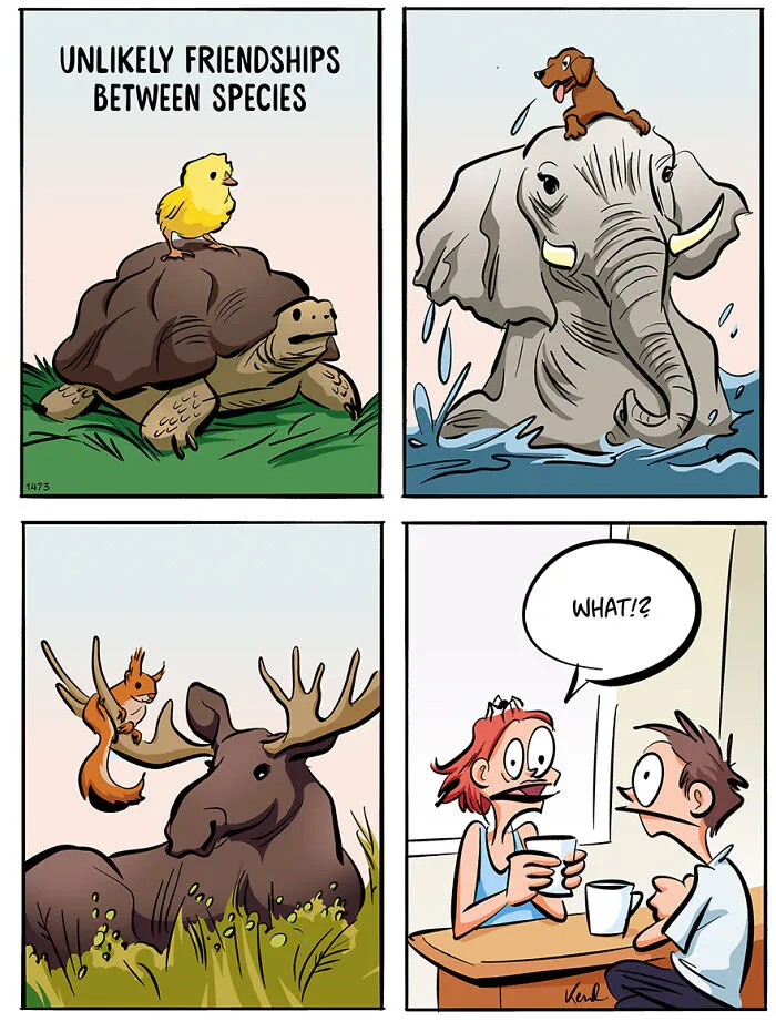 29 Humorous Comics Featuring The Chaotic Adventures Of Two Besties, By Kenneth Larsen