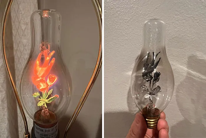 Found This Lightbulb At The Rescue Mission, Was Not Expecting What Happened When I Flipped The Switch. Now I Have To Find The Perfect Lamp For It