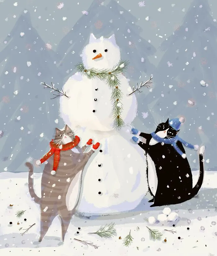 30 Whimsical Illustrations That Focus On Cats And Everyday Life, By Jamie Shelman