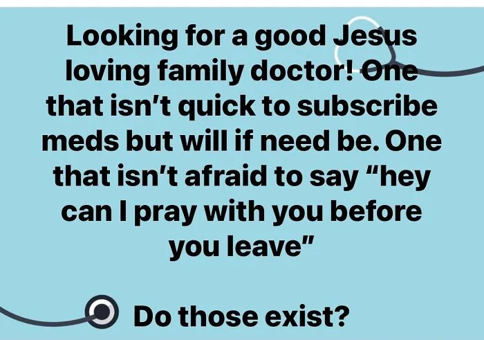 Prayer Isn’t Billable To Insurance, Karen