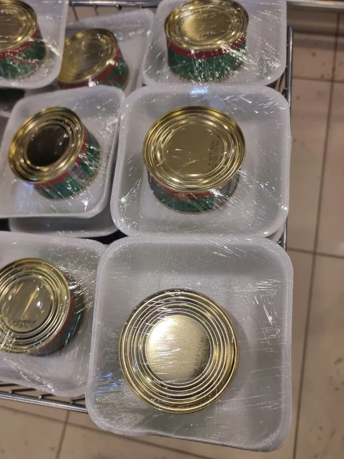 Saw This At My Local Supermarket, Those Caviar Cans Are Very Fragile, I Guess