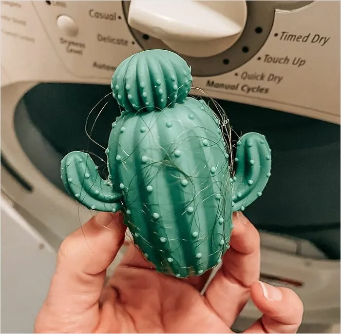 This <a Style="Display:inline;" Href="Https://Www.amazon.com/Sunseeke-Silicone-Softener-Reusable-Clothing/Dp/B099nfw712?ie=utf8&th=1&linkcode=ll1&tag=bpbobcat-20&linkid=c625e41c8b39554506c52bc3bdf308ee&language=en_us&ref_=as_li_ss_tl" Target="_blank"><span Style="Font:inherit;color:#d74b1f;"> Silicone Dryer Cactus </Span> Catches All Your Hair Before They End Up In The Dryer Vent