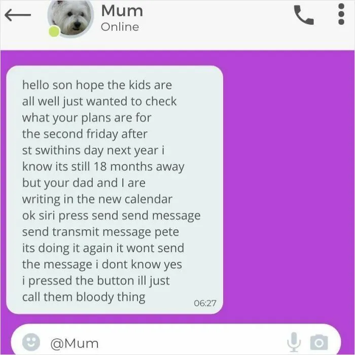 Found Poetry: A Text Message From My Mother