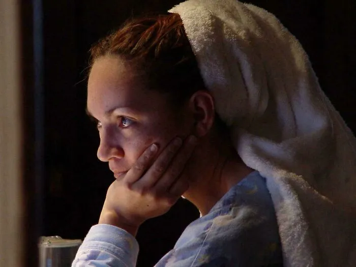 My Wife Just Out Of The Shower Checking Email