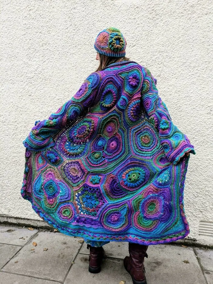 I Finished This Freeform Crochet Coat!!
