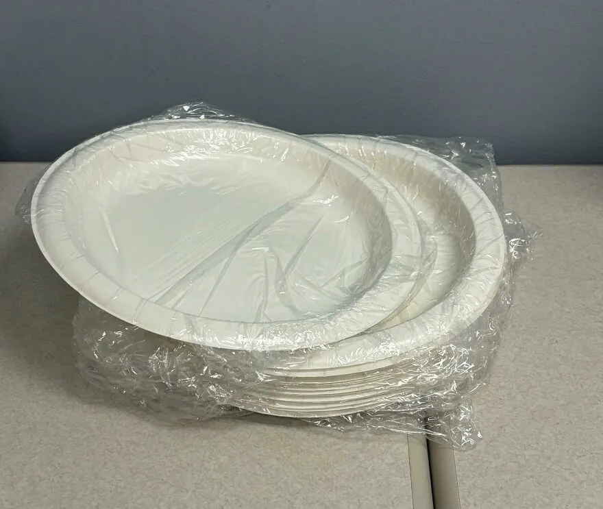 These Individually Plastic Wrapped Plates That My Workplace Keeps