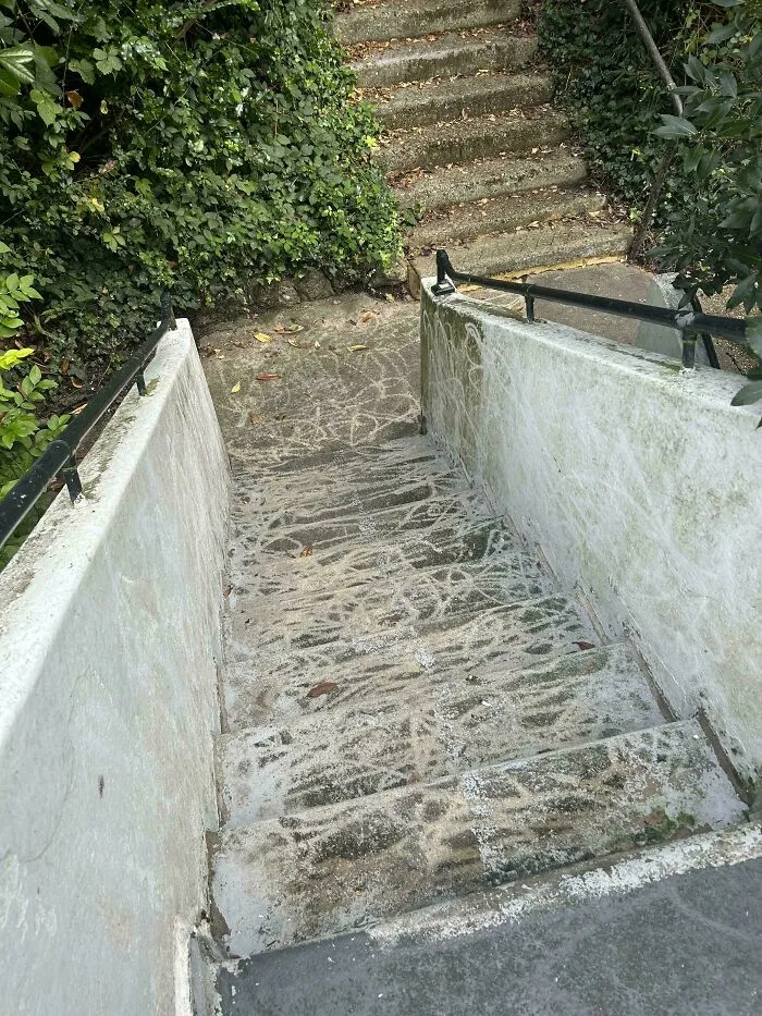 He lavado a presión la escalera, jefe