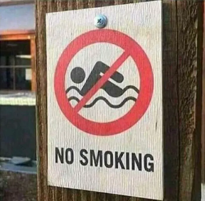 No fumar mientras nadas, supongo