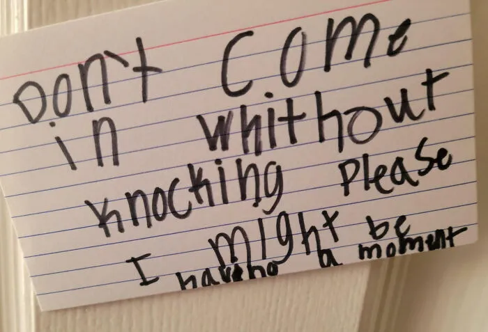 My 8-Year-Old Cousin Put This Note Up On Her Bedroom Door